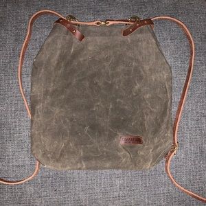 Wood & Faulk Shuttle Pack- waxed cotton